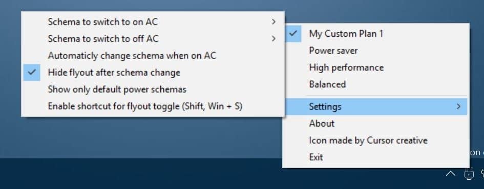 Power Plan Switcher:在 Windows 10 任务栏快速切换电源计划-第2张图片-致知笔记 Power Plan Switcher:在 Windows 10 任务栏快速切换电源计划-第2张图片-致知笔记