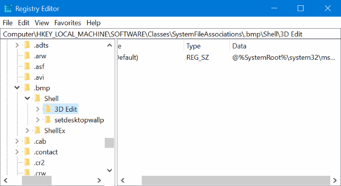 如何在 Windows 10 右键菜单中移除“使用 Paint 3D 编辑”选项-第4张图片-致知笔记 如何在 Windows 10 右键菜单中移除“使用 Paint 3D 编辑”选项-第4张图片-致知笔记