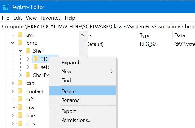 如何在 Windows 10 右键菜单中移除“使用 Paint 3D 编辑”选项-第5张图片-致知笔记 如何在 Windows 10 右键菜单中移除“使用 Paint 3D 编辑”选项-第5张图片-致知笔记