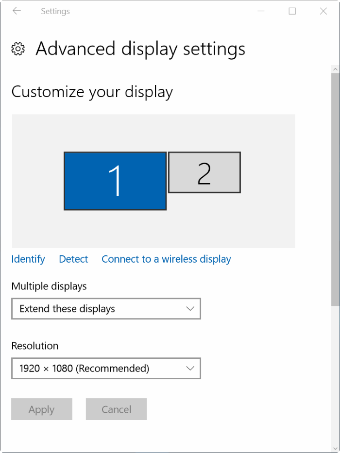 如何在 Windows 10 中为每个显示器设置不同的分辨率-第3张图片-致知笔记 如何在 Windows 10 中为每个显示器设置不同的分辨率-第3张图片-致知笔记