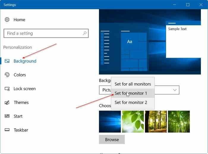 如何在 Windows 10 中为每个显示器设置不同的壁纸-第3张图片-致知笔记 如何在 Windows 10 中为每个显示器设置不同的壁纸-第3张图片-致知笔记
