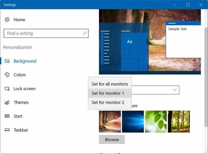 如何在 Windows 10 中为每个显示器设置不同的壁纸-第6张图片-致知笔记 如何在 Windows 10 中为每个显示器设置不同的壁纸-第6张图片-致知笔记