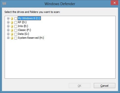 如何在 Windows 8 中使用 Windows Defender 扫描文件和驱动器-第2张图片-致知笔记 如何在 Windows 8 中使用 Windows Defender 扫描文件和驱动器-第2张图片-致知笔记