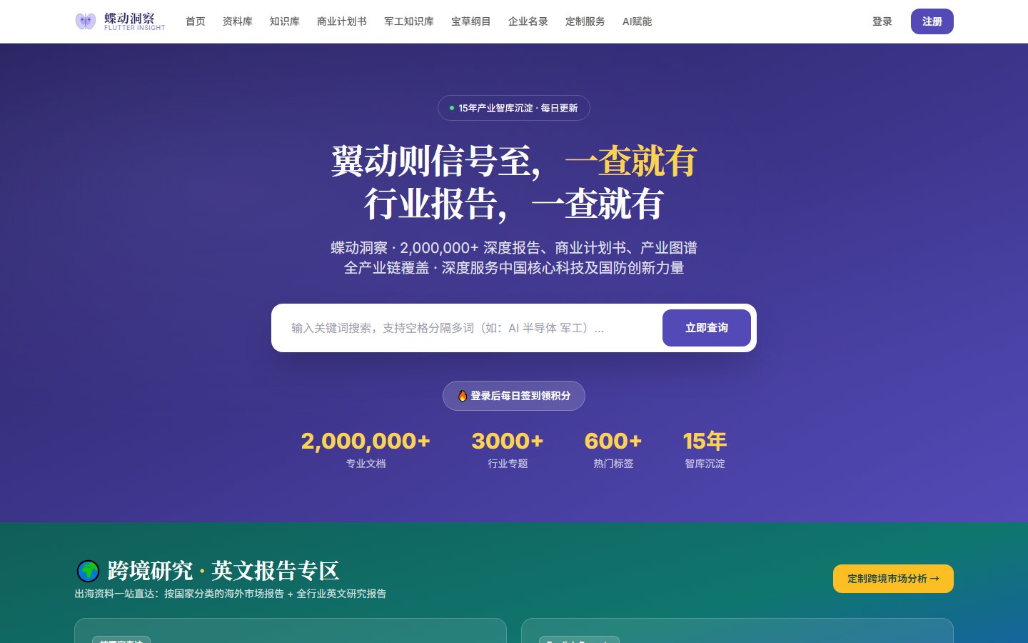 蝶动洞察官网 - 行业报告与商业计划书资料库-第1张图片-致知笔记 蝶动洞察官网 - 行业报告与商业计划书资料库-第1张图片-致知笔记
