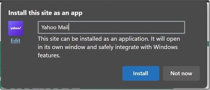 在Windows 11/10上把Yahoo Mail装成桌面App的方法-第3张图片-致知笔记 在Windows 11/10上把Yahoo Mail装成桌面App的方法-第3张图片-致知笔记
