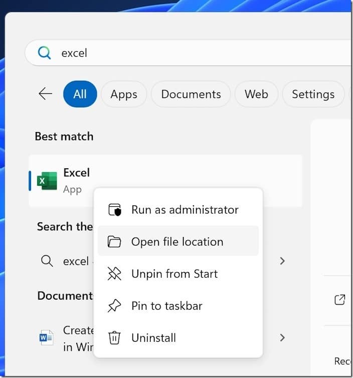 在Windows 11桌面创建Excel快捷方式图标的两种方法-第2张图片-致知笔记 在Windows 11桌面创建Excel快捷方式图标的两种方法-第2张图片-致知笔记