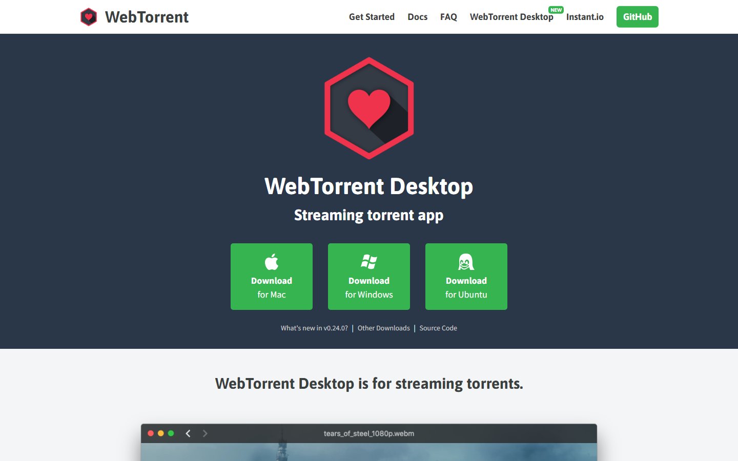 WebTorrent Desktop官网 - 流媒体种子工具-第1张图片-致知笔记 WebTorrent Desktop官网 - 流媒体种子工具-第1张图片-致知笔记